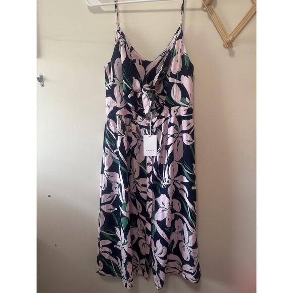 FRNCH Summer Keyhole Dress Purple And Blue Size Medium NWT - Picture 1 of 7